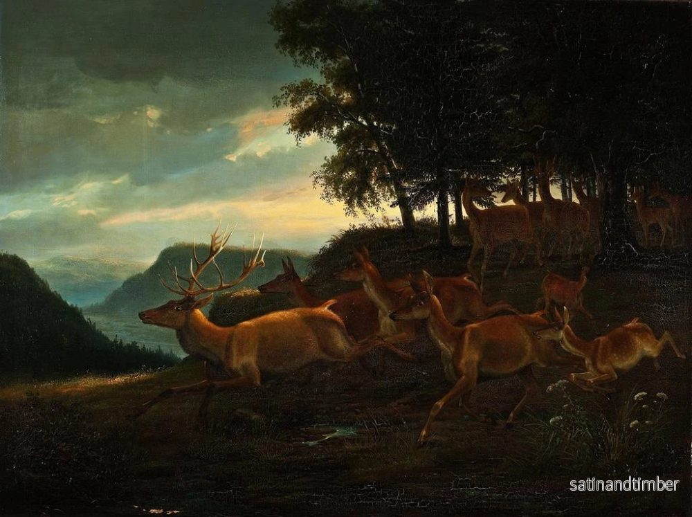 Reproduktion av målningen av Hjort i skogen - Johann Erdmann Gottlieb Prestel - Bild 2