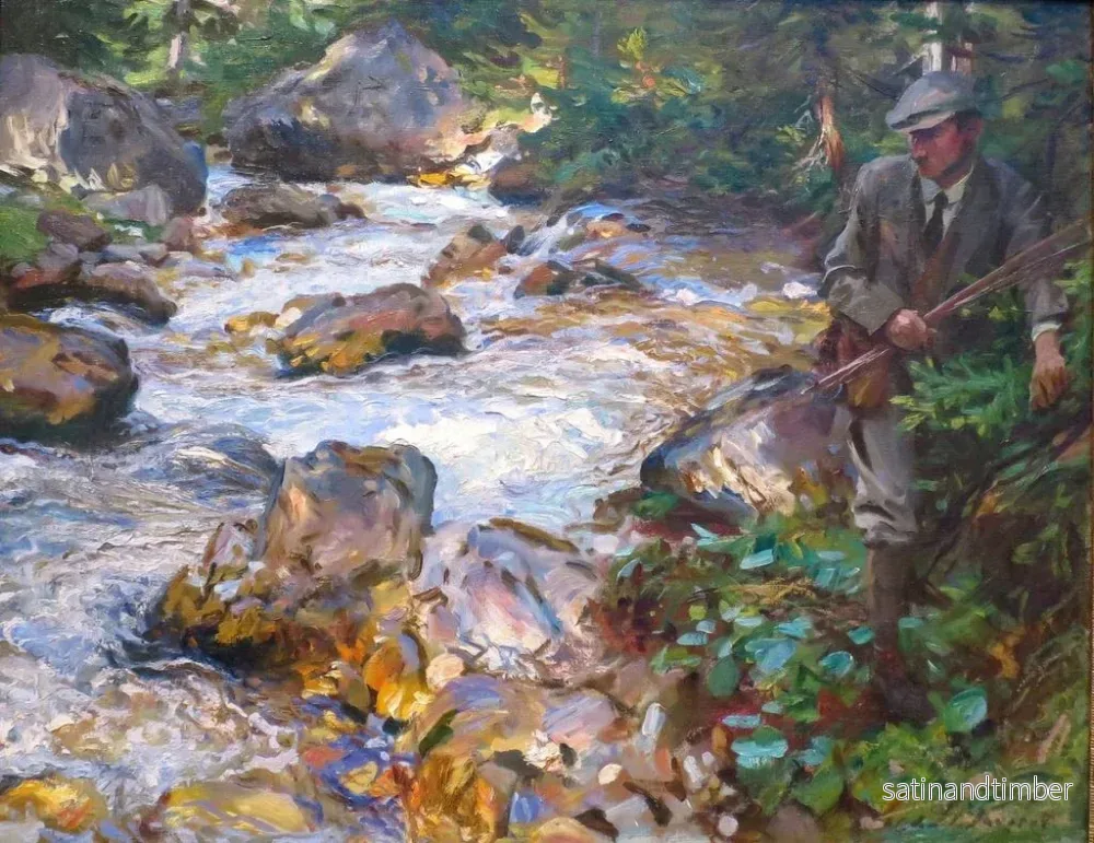 Reproduktion av målningen Ruisseau de truites dans le Tyrol - John Singer Sargent - Bild 2