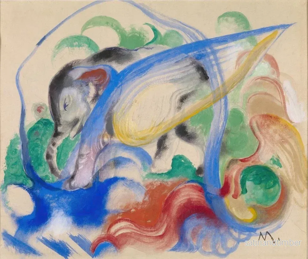 Reproduktion av målningen av Fabeldjur - Franz Marc - Bild 2
