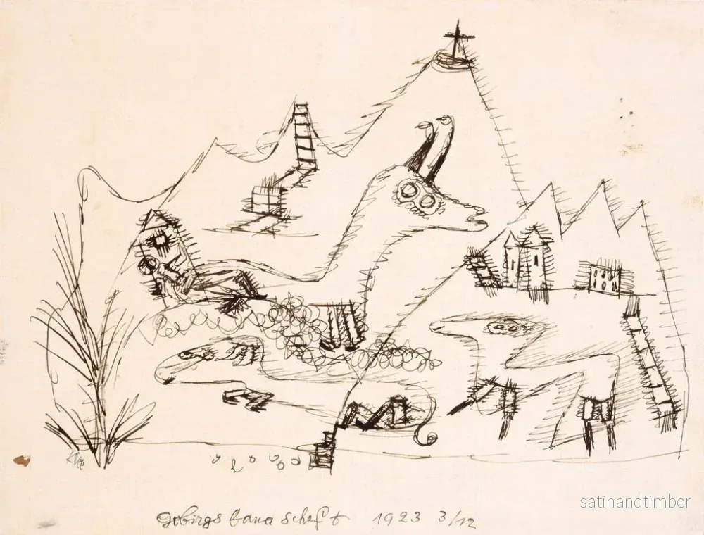 Reproduktion av målningen Landskapslandskap av berg - Paul Klee - Bild 2