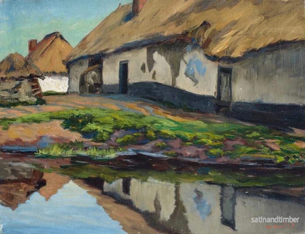 Reproduktion av målningen av den gårdsnära nära Courolle - Charles-Emmanuel-Joseph Roussel - Bild 2