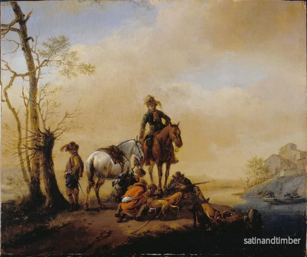 Reproduktion av målningen Avstängning av idrottare - Philips Wouwerman - Bild 2