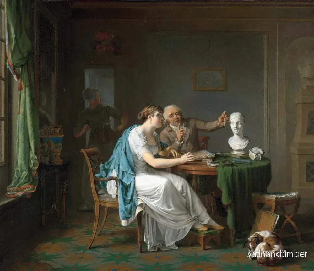 Reproduktion av målningen La leçon de dessin - Louis Moritz - Bild 2