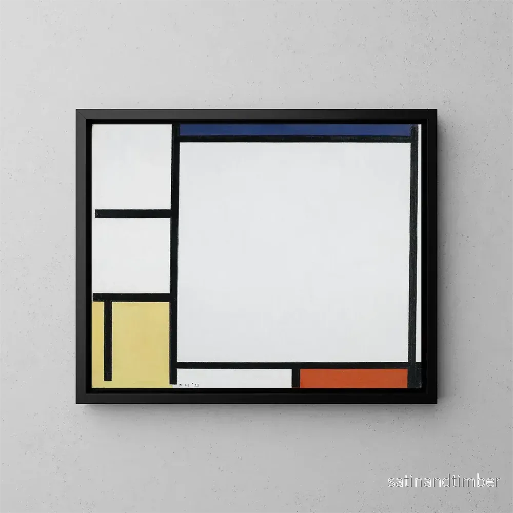 Reproduktion av målningen Komposition med blått, rött, gult och svart - Piet Mondrian