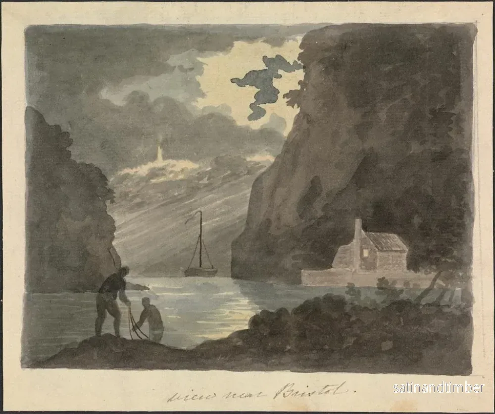 Reproduktion av målningen Vue nära Bristol - Edward Francis Burney - Bild 2