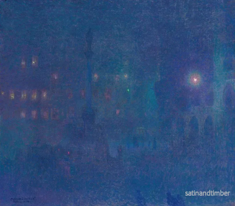 Reproduktion av målningen Munich natten Marienplatz - Charles Johann Palmi - Bild 2