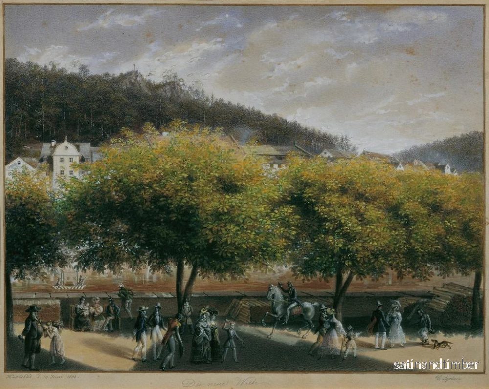Reproduktion av målningen La nouvelle prairie à Karlsbad - Karl Joseph Aloys Agricola - Bild 2