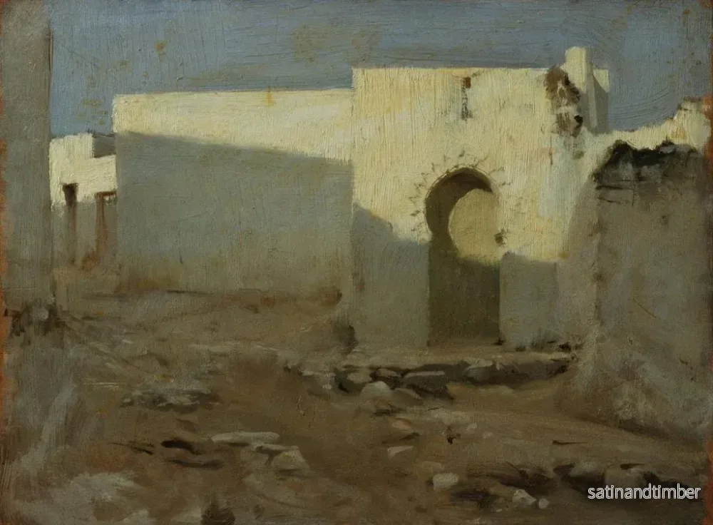 Reproduktion av målningen av moriska byggnader i solen - John Singer Sargent - Bild 2
