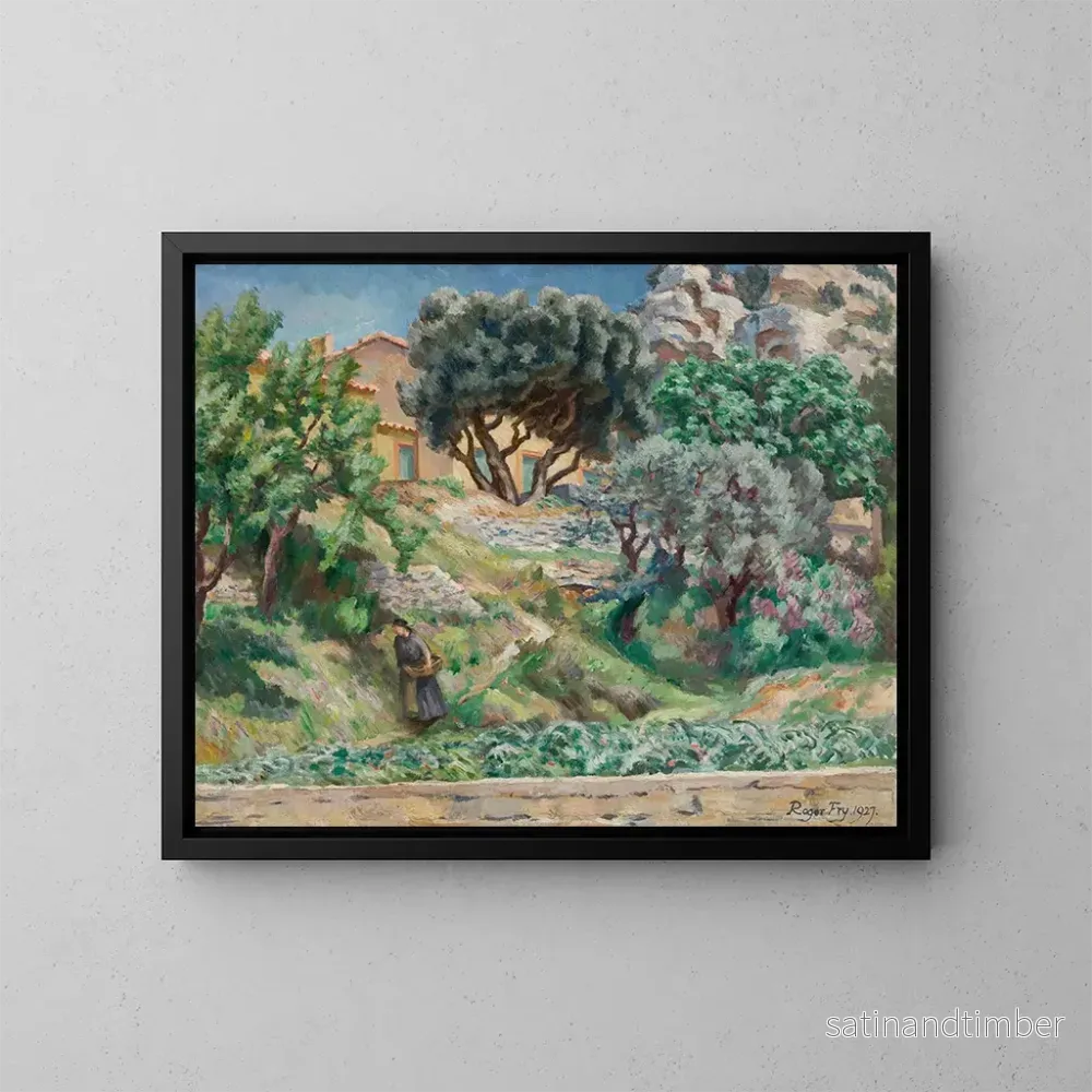 Reproduktion av målningen Landskap från Provence i Saint-Rémy – Roger Fry Reproduktion av målningen Landskap från Provence i Saint-Rémy – Roger Fry