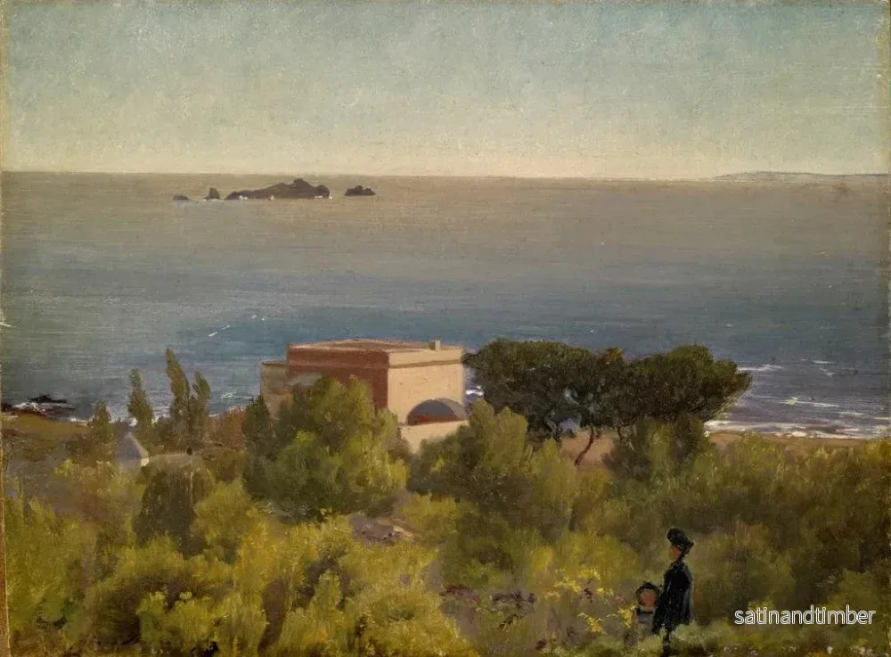 Reproduktion av målningen Maison vid havet - Ernst Stückelberg - Bild 2