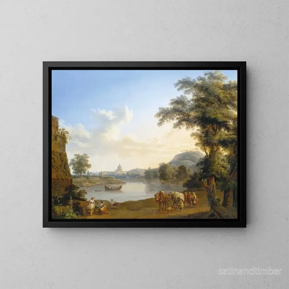Reproduktion av målningen Vue de Saint-Pierre à Rome - Jakob Philipp Hackert