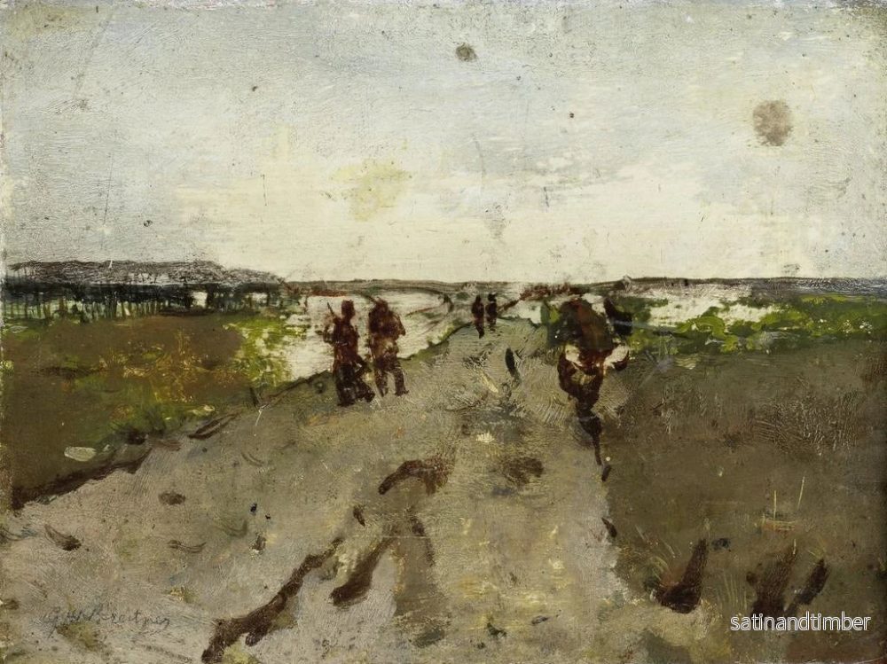Reproduktion av målningen Landskap nära Waalsdorp med soldater i manöver - George Hendrik Breitner - Bild 2