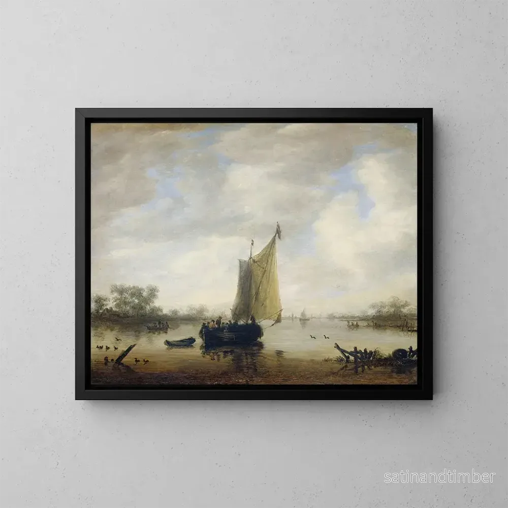 Reproduktion av målningen Vue de la rivière - Jeronymus van Diest II