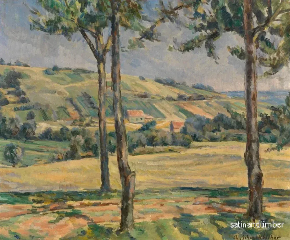 Reproduktion av målningen Landskap med tre träd - François-Charles Schenckbecher - Bild 2