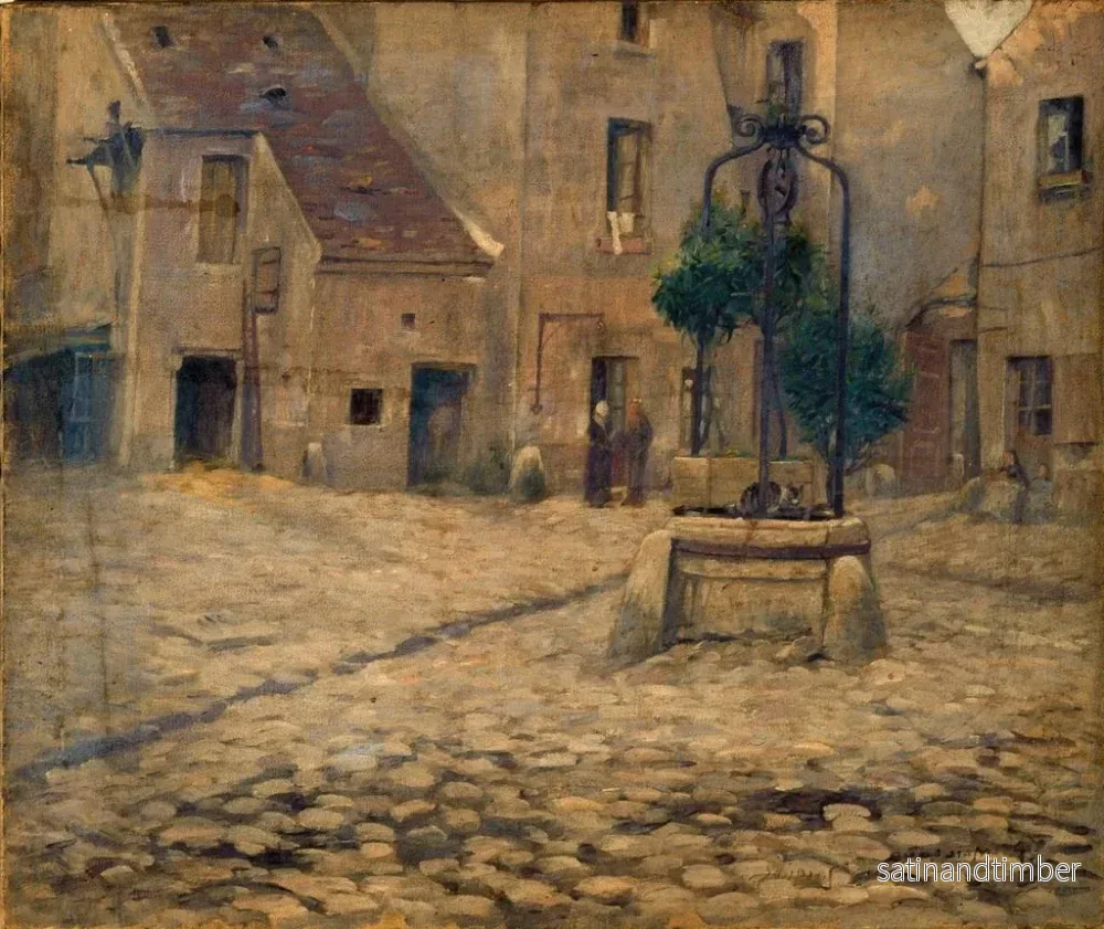 Reproduktion av målningen La cour de l'hôtel Saint-Adrien, 264 rue Saint-Jacques - Fernand Maillaud - Bild 2