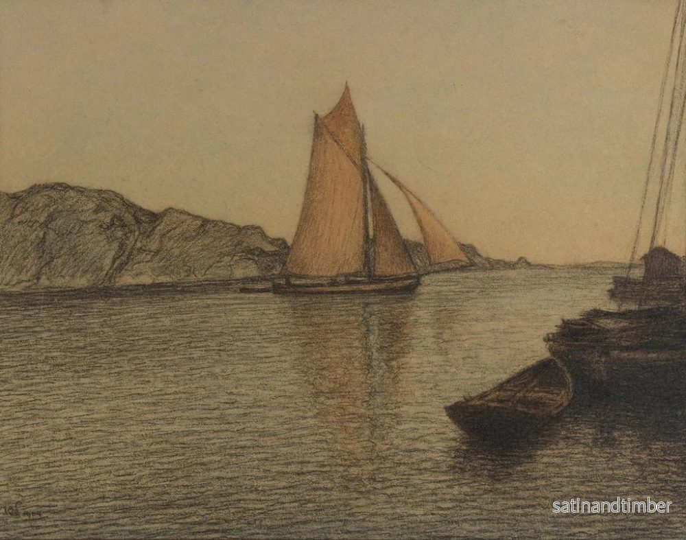 Reproduktion av målningen Marins dans le détroit - Karl Nordström - Bild 2