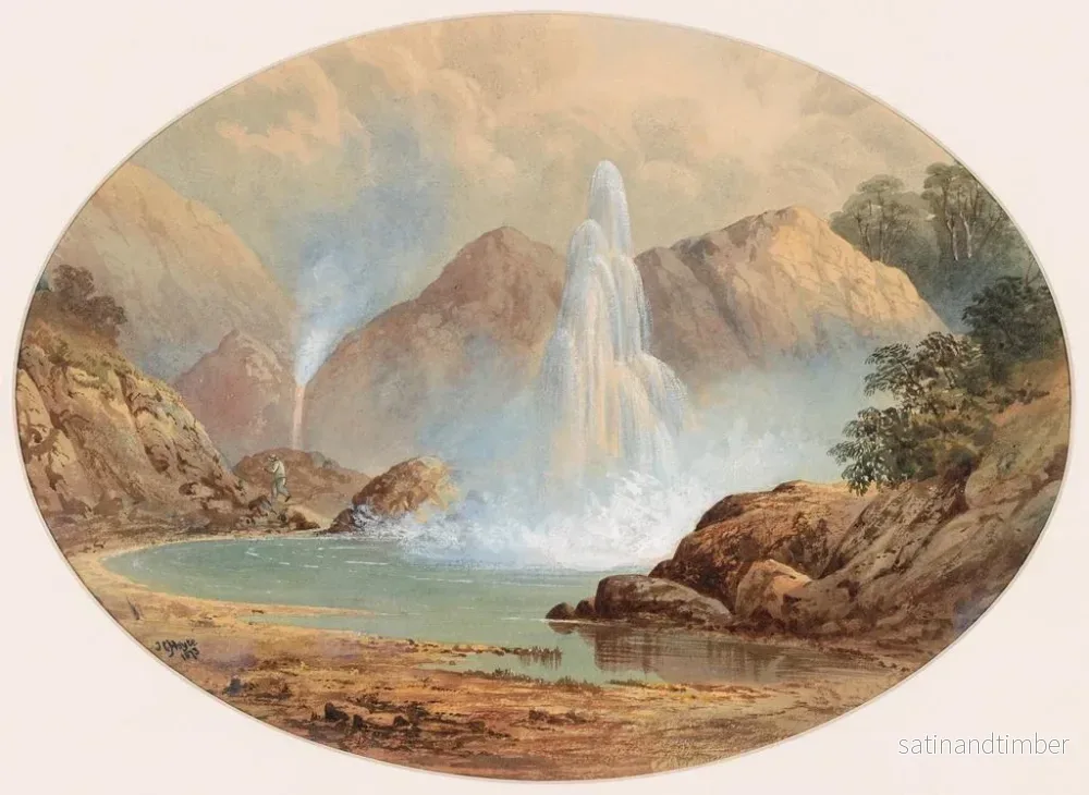 Reproduktion av målningen Geyser de l'île du Nord - John Hoyte - Bild 2