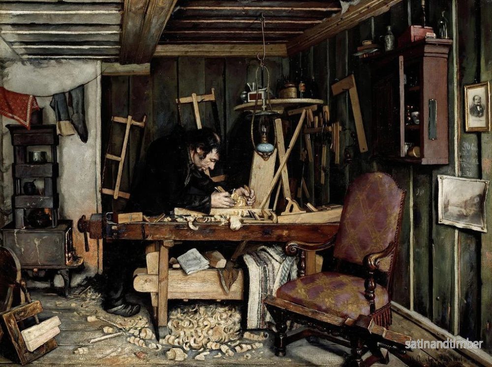 Reproduktion av målningen En snickarverkstad - Gustav Wentzel - Bild 2