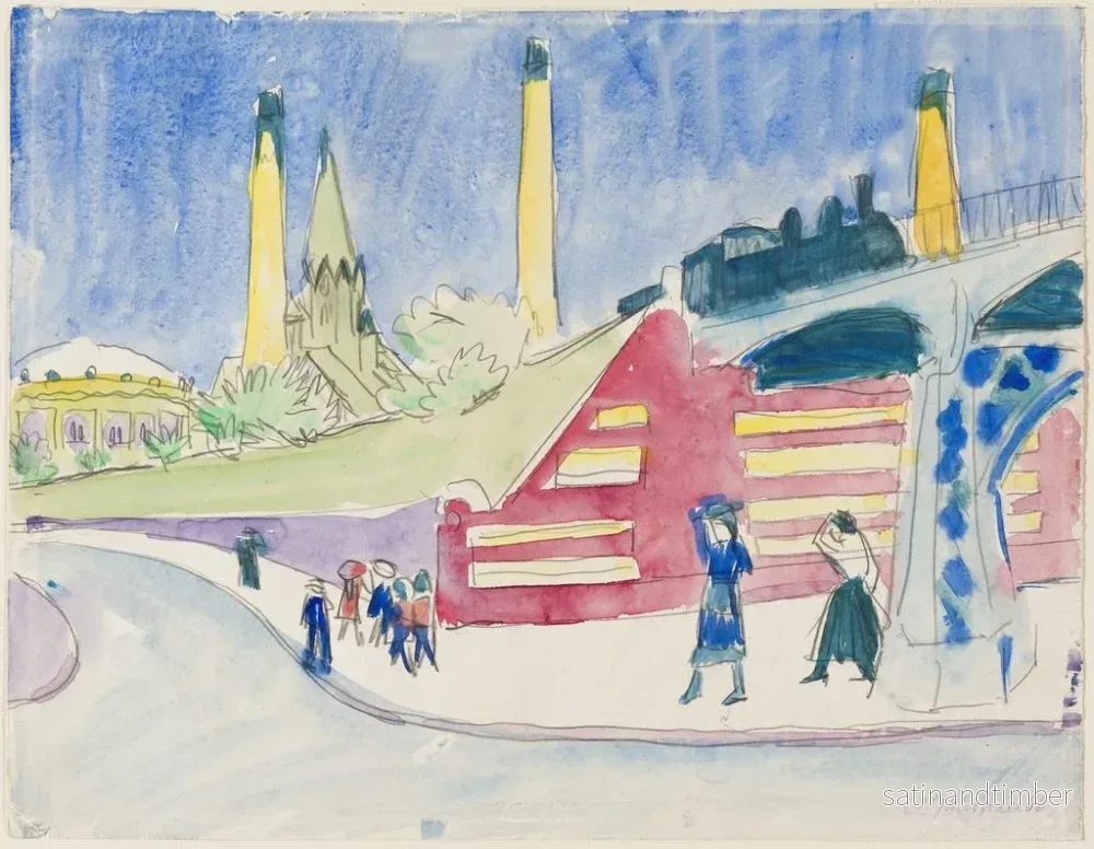 Reproduktion av målningen Barrage ferroviaire - Ernst Ludwig Kirchner - Bild 2