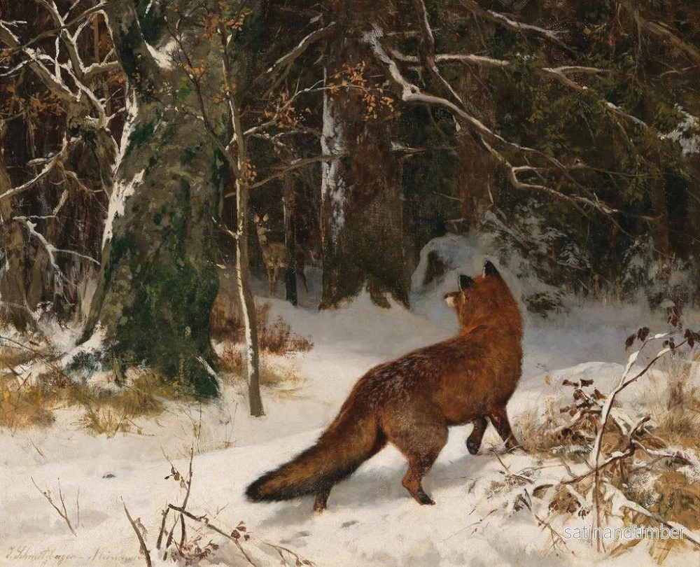 Reproduktion av målningen Vintermöte - Josef Schmitzberger - Bild 2