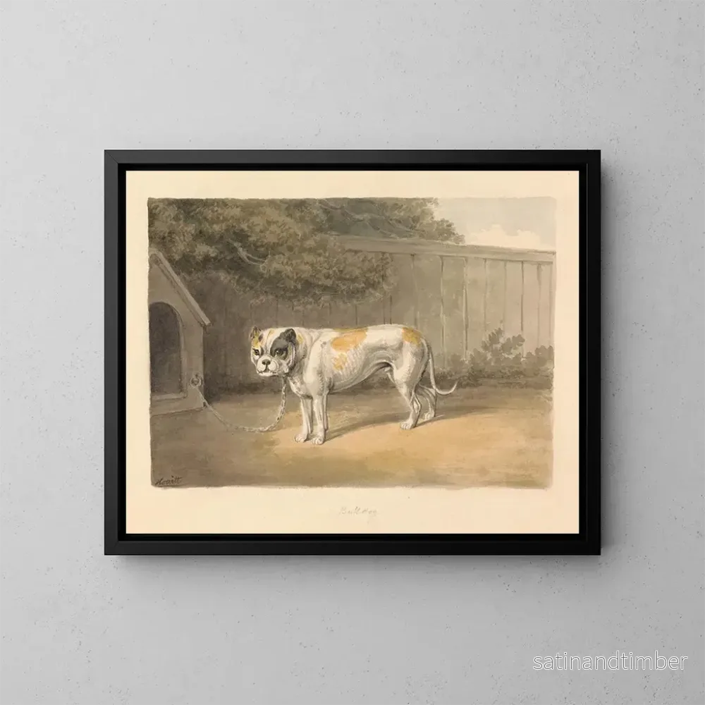Reproduktion av målningen En bulldog - Samuel Howitt