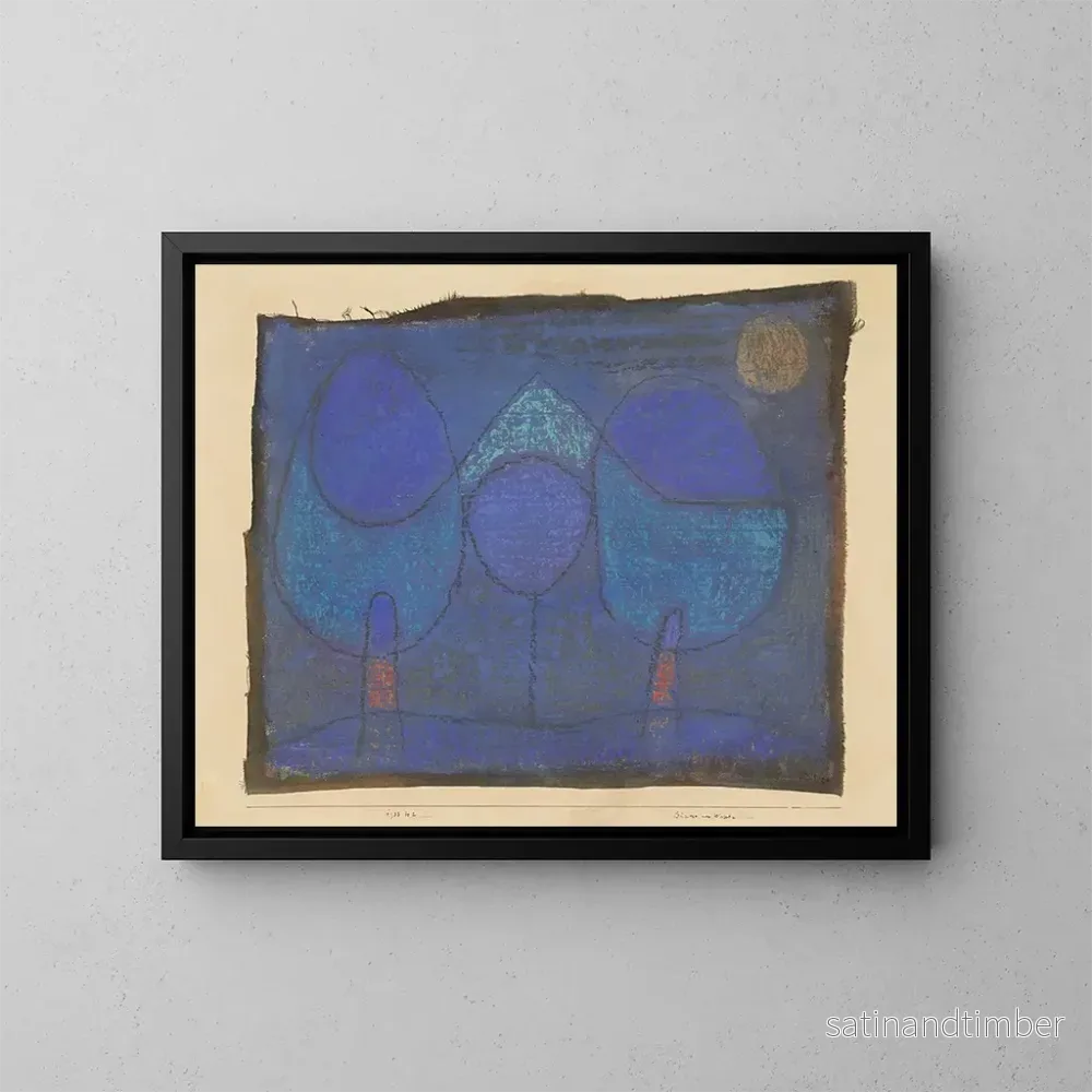 Reproduktion av målningen Banc vid vattnet - Paul Klee
