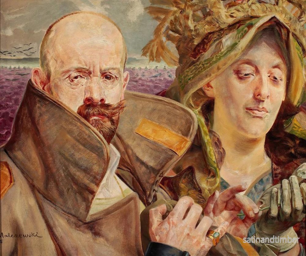 Reproduktion av målningen Självporträtt med min fru - Jacek Malczewski - Bild 2