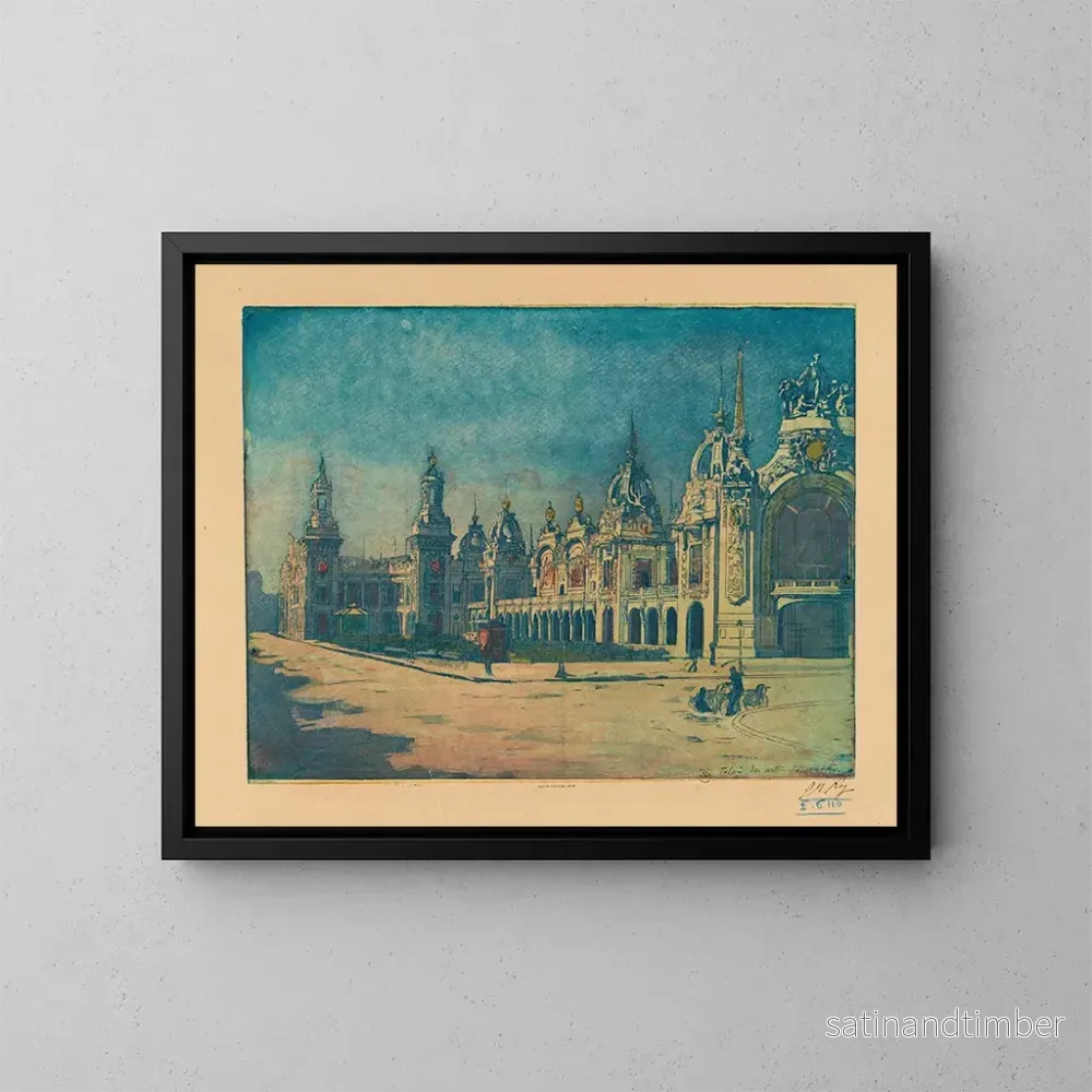 Reproduktion av målningen Palais des Arts Décoratifs - Pierre-Marcel Roy
