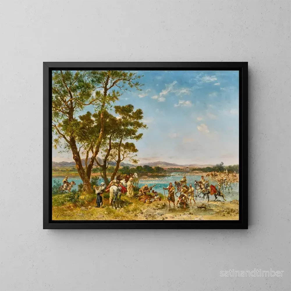 Reproduktion av målningen Traversée du Wadi - Georges Washington