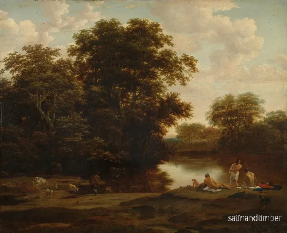 Reproduktion av målningen Landskapsbild med badare - Joris van der Haagen - Bild 2
