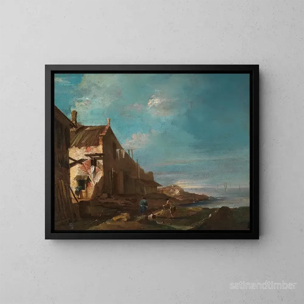 Reproduktion av målningen En kustlig arkitektonisk nyckfullhet – Francesco Guardi Reproduktion av målningen En kustlig arkitektonisk nyckfullhet – Francesco Guardi