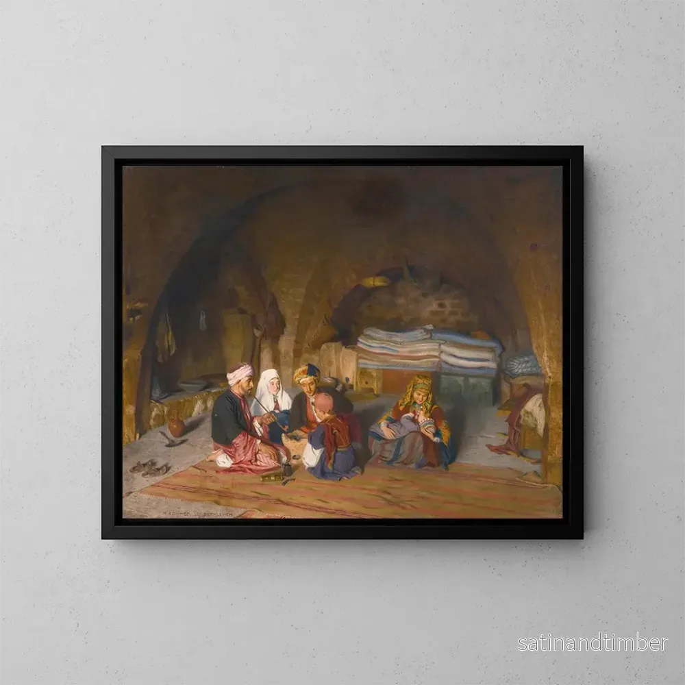 Reproduktion av målningen En familj i Betlehem - Hermann Behmer