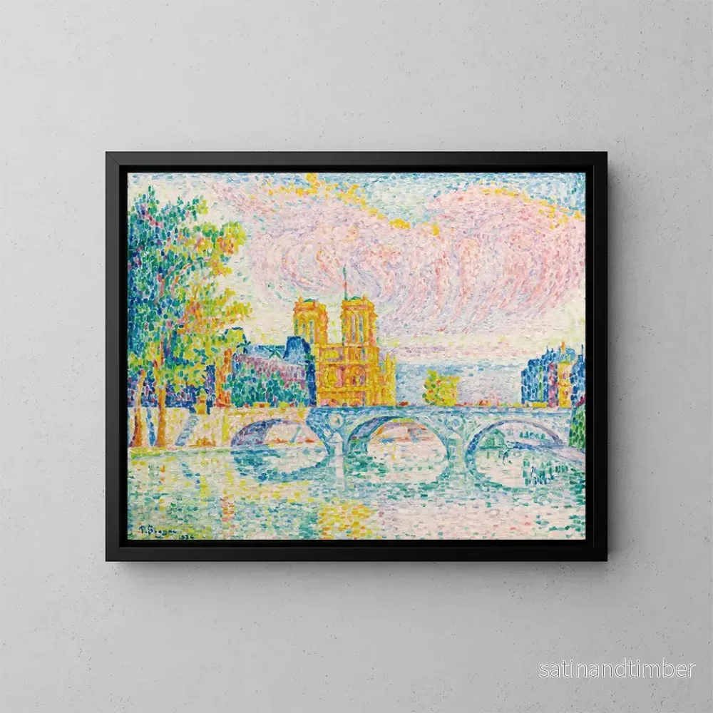 Reproduktion av målningen La Cité Paris - Paul Signac