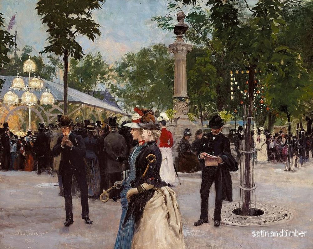 Reproduktion av målningen Sommarkväll i Tivoli - Paul Fischer - Bild 2