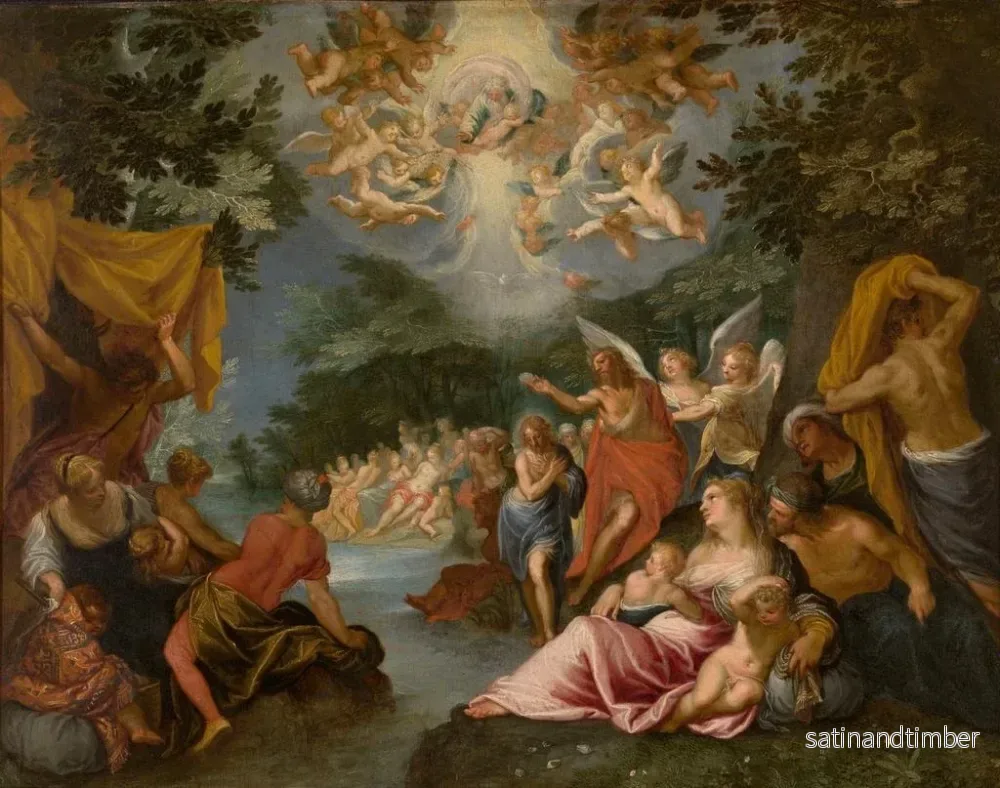 Reproduktion av målningen Le Baptême du Christ - Hans Rottenhammer - Bild 2