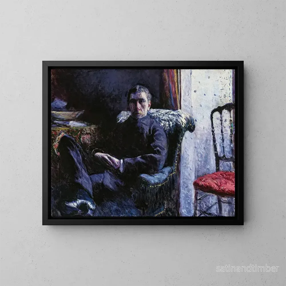Reproduktion av målningen Portrait de Georges Roman - Gustave Caillebotte
