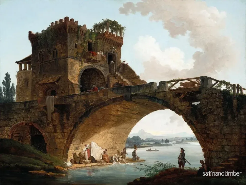 Reproduktion av målningen Le pont Salario - Hubert Robert - Bild 2