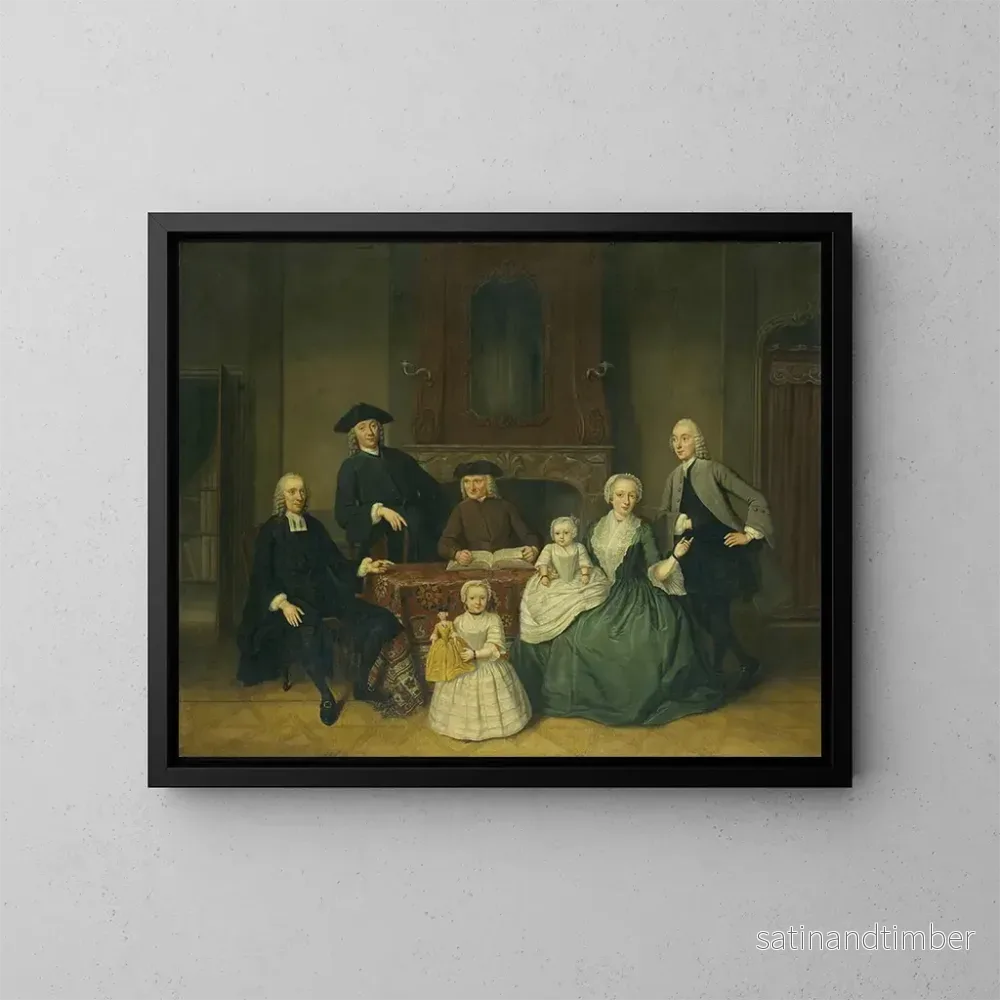 Reproduktion av målningen av familjen Brak, Mennoniter i Amsterdam – Tibout Regters Reproduktion av målningen av familjen Brak, Mennoniter i Amsterdam – Tibout Regters