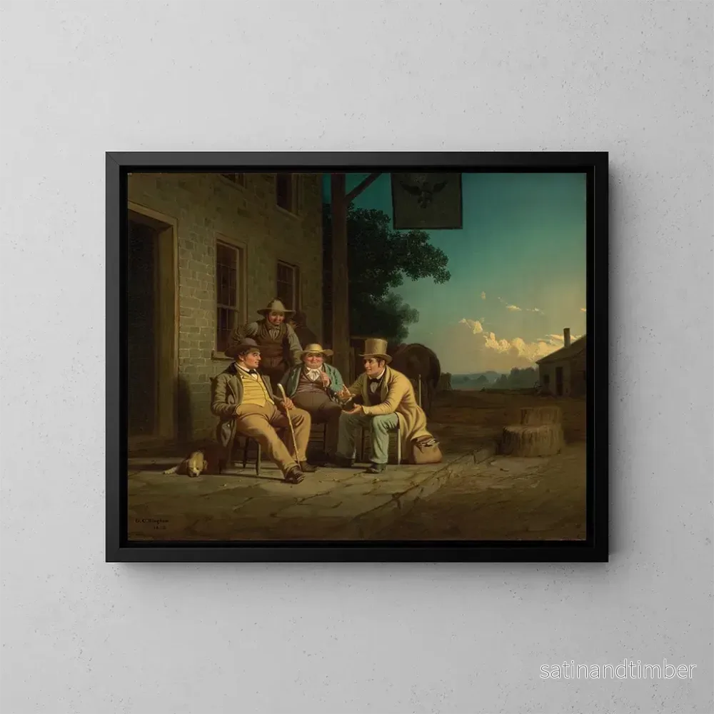 Reproduktion av målningen Sondage för en röst - George Caleb Bingham