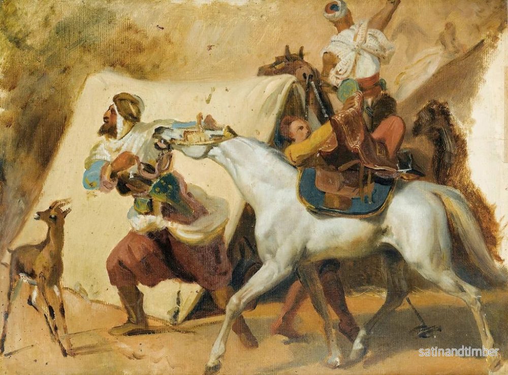 Reproduktion av målningen Studie för attacken på Smalah d'Abd el Kader - Horace Vernet - Bild 2