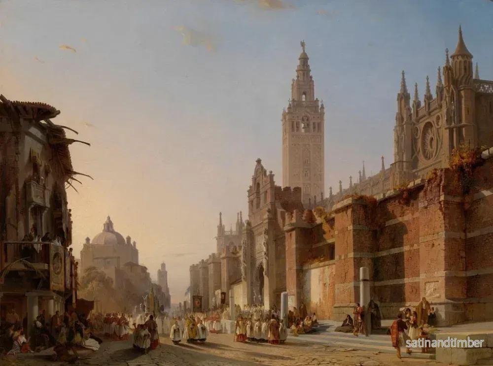 Reproduktion av målningen La cathédrale de Séville - François Antoine Bossuet - Bild 2