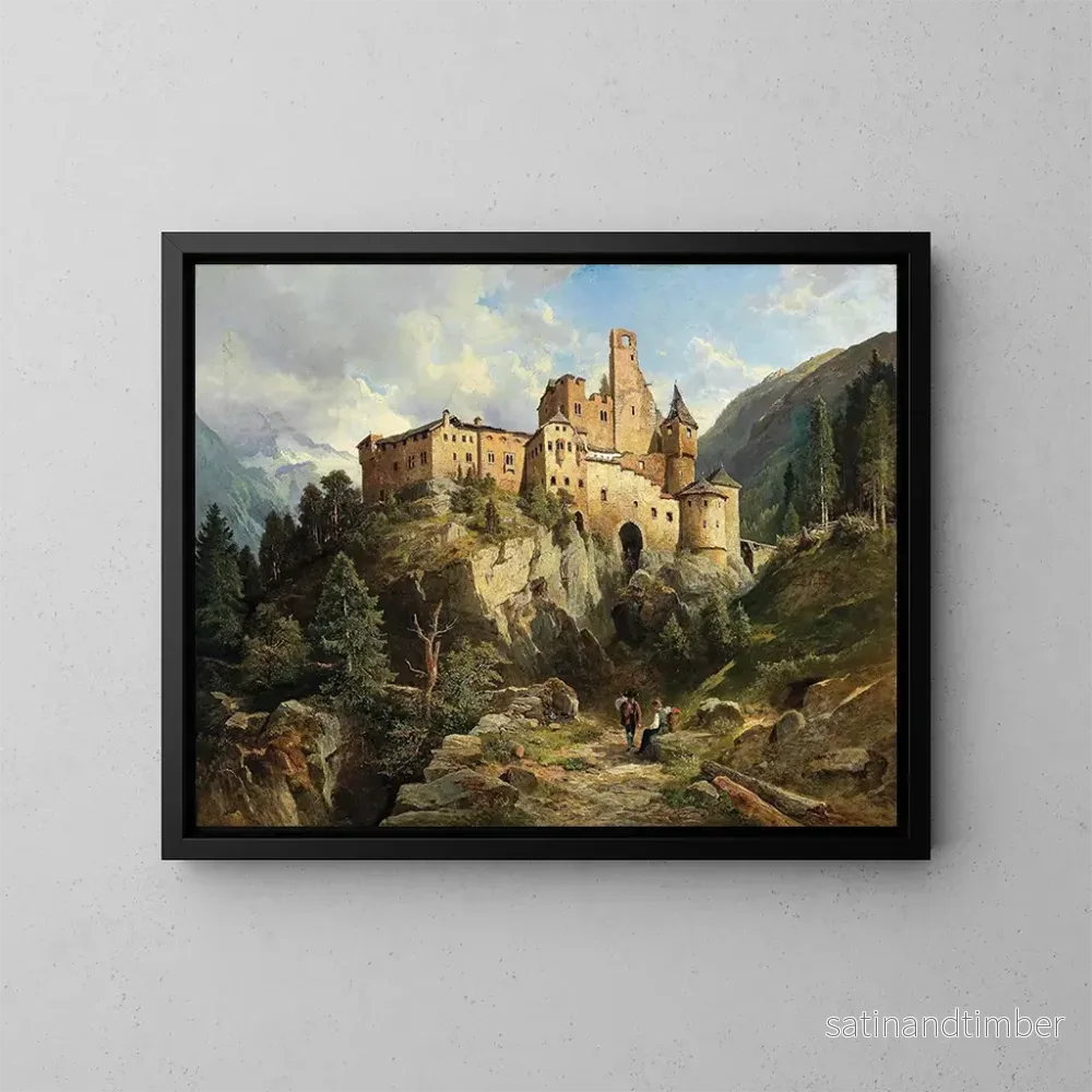 Reproduktion av målningen Château de Taufers - Leopold Munsch