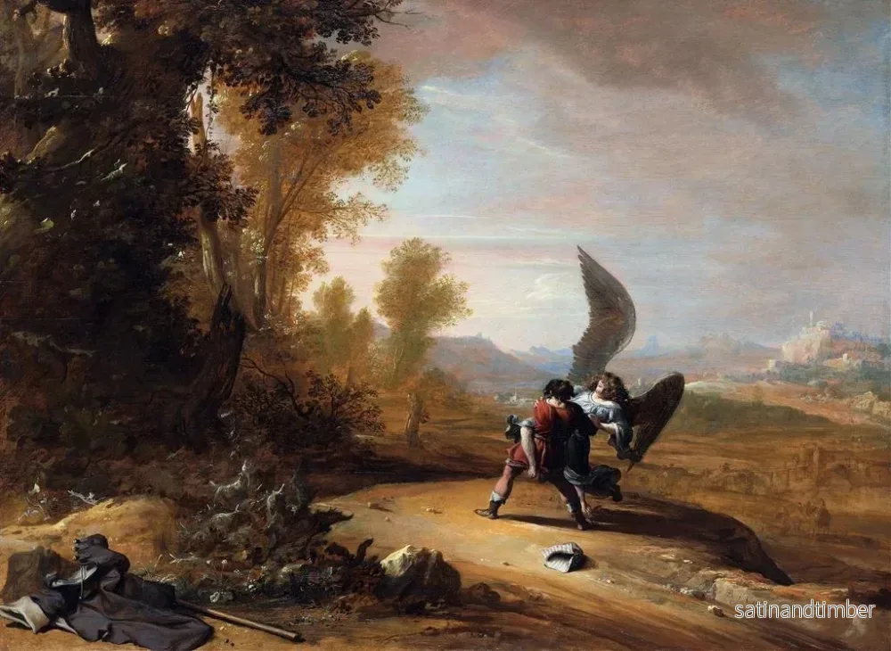 Reproduktion av målningen Jacob kämpande med ängeln - Bartholomeus Breenbergh - Bild 2