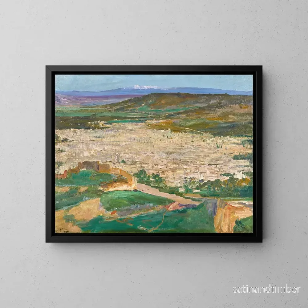 Reproduktion av målningen En vy över Fès - Sir John Lavery