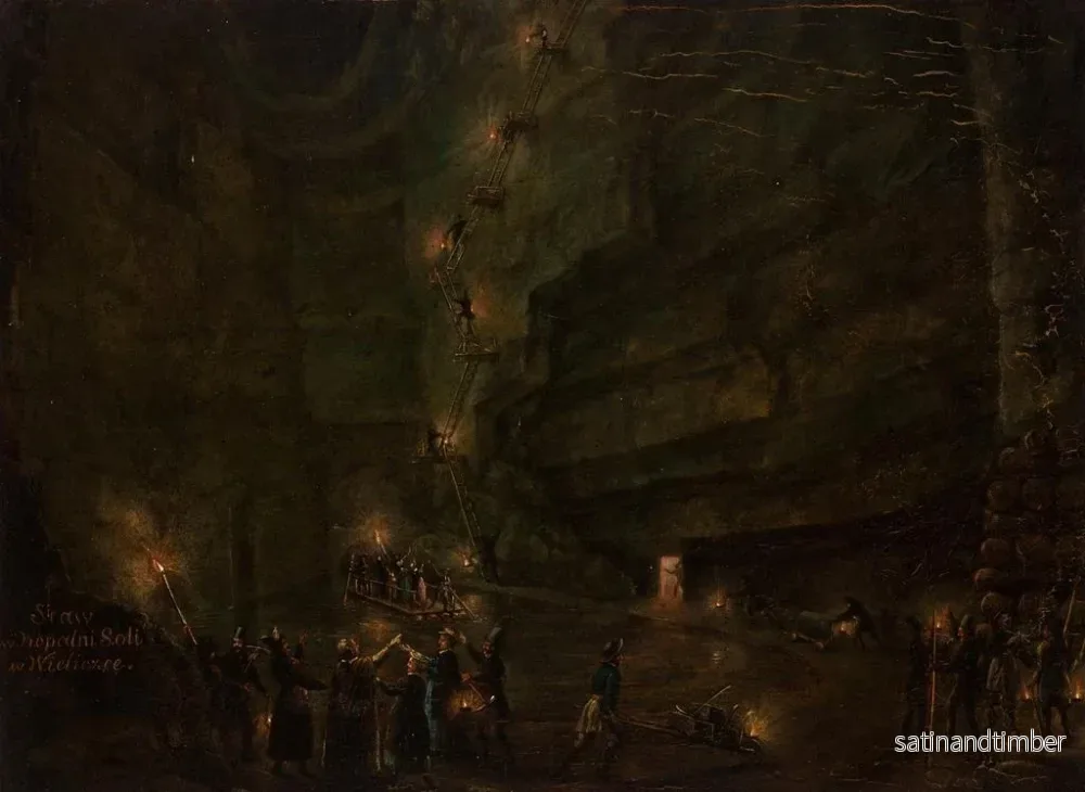 Reproduktion av målningen av sjö i Wieliczka saltgruva - Teodor Baltazar Stachowicz - Bild 2