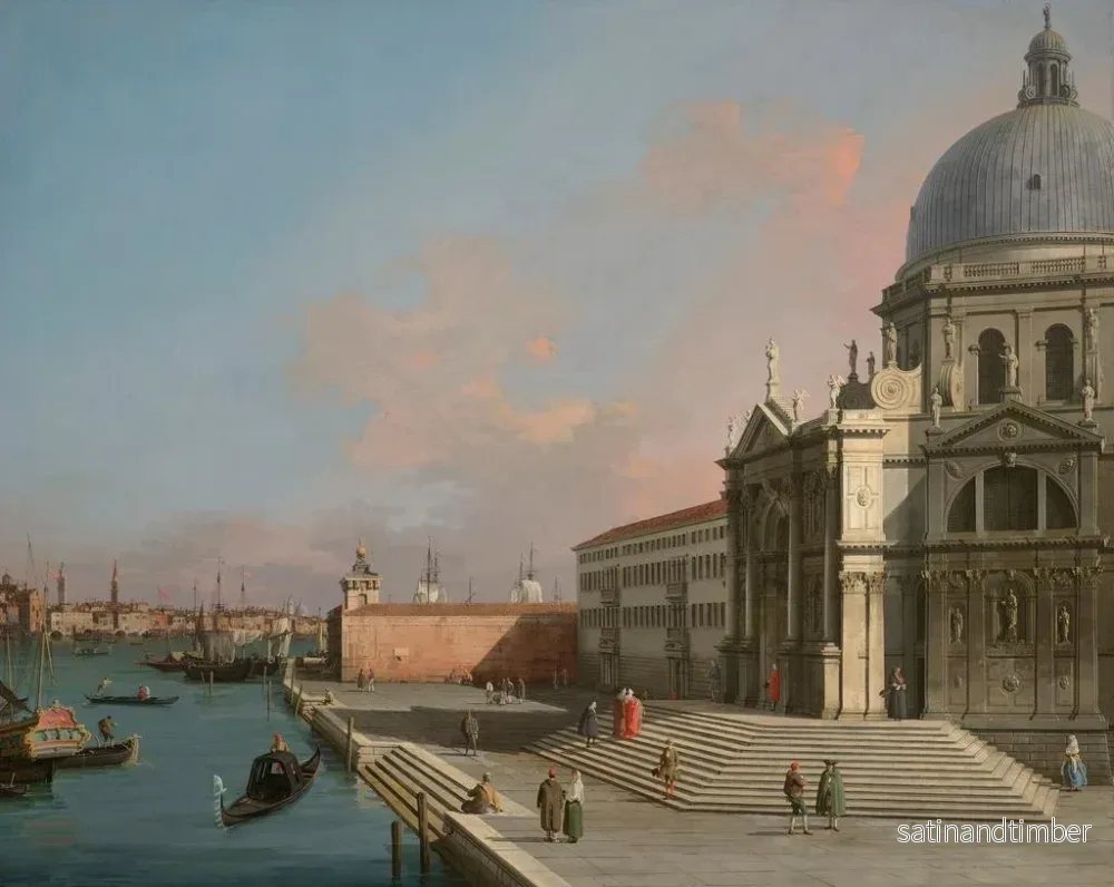 Reproduktion av målningen Venise, Grand Canal sett österut med Santa Maria della Salute - Canaletto - Bild 2