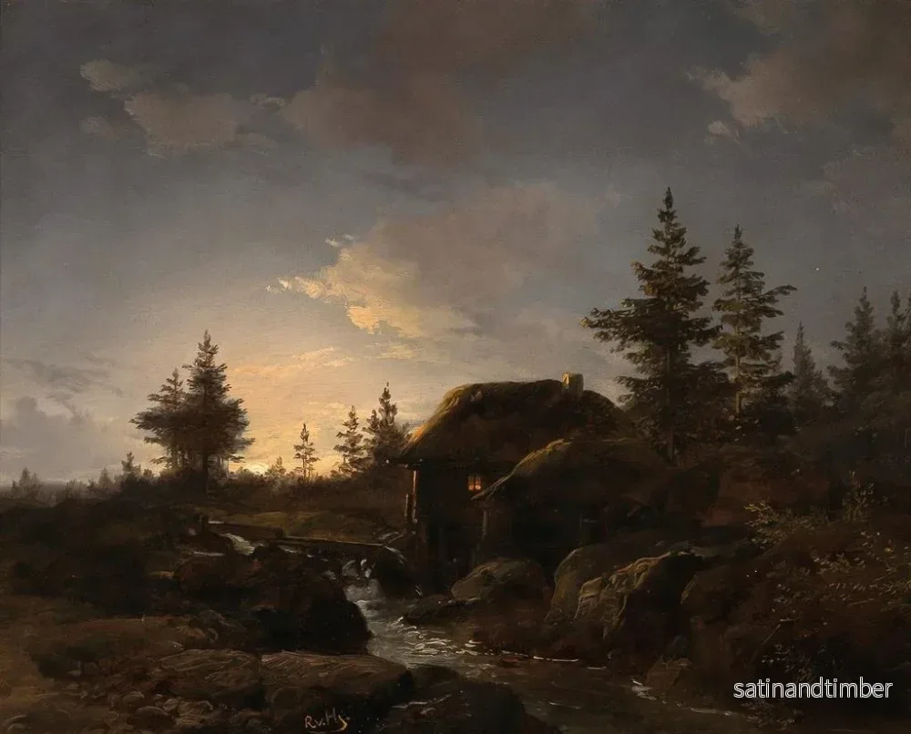 Reproduktion av målningen En natt vid månljus - Remigius Adrianus van Haanen - Bild 2