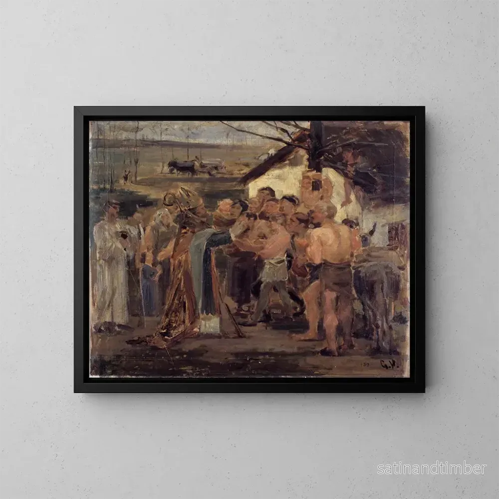 Reproduktion av målningen Saint Livin en Flandre - Gustave Vanaise