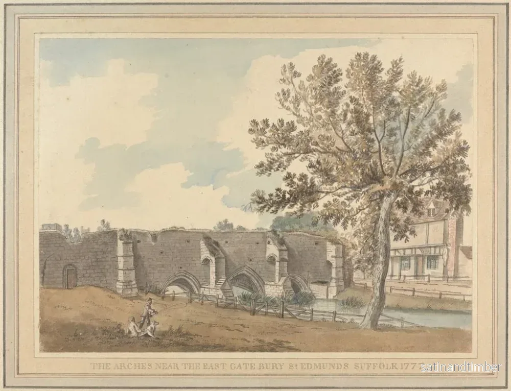 Reproduktion av målningen Les arches près de la porte est de Bury St Edmunds, Suffolk - Capitaine Francis Grose - Bild 2