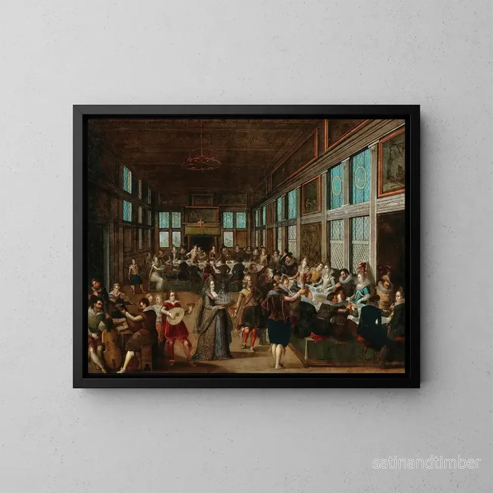 Reproduktion av målningen La noce - Louis de Caullery